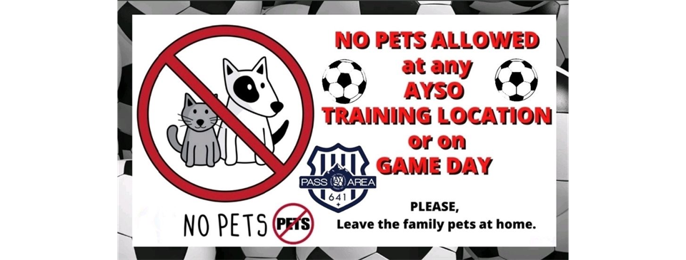 No Pets at AYSO