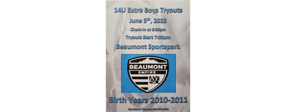 Final Tryout for 14UB Extra Team
