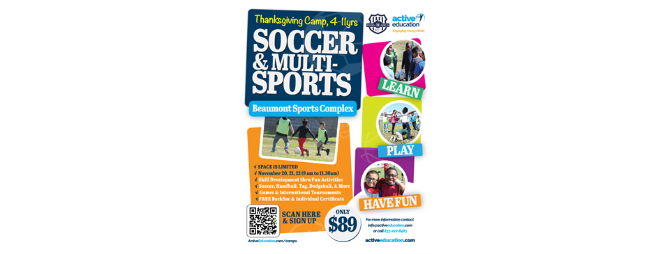 Thanksgiving Week Soccer Camp